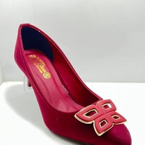 Ruby Elegance Bow Heels